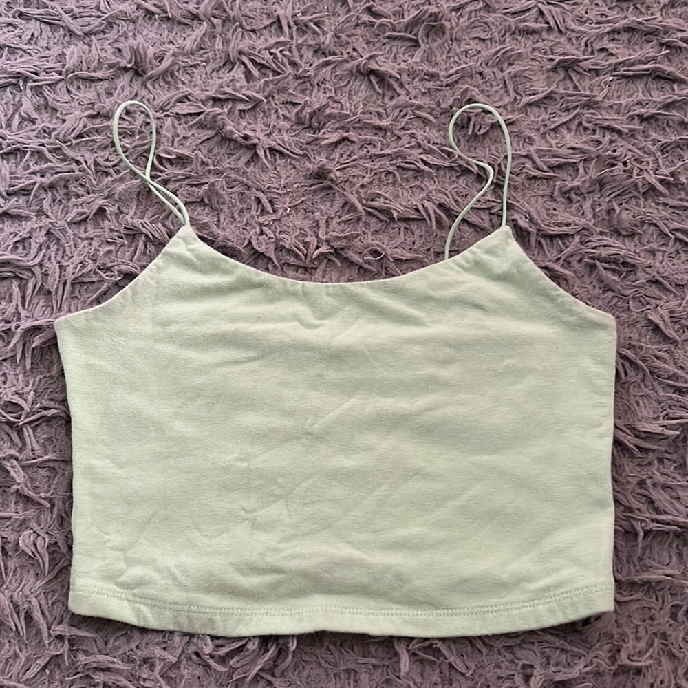 Aeropostale Bungee Cami Crop, Mint Green, Size M